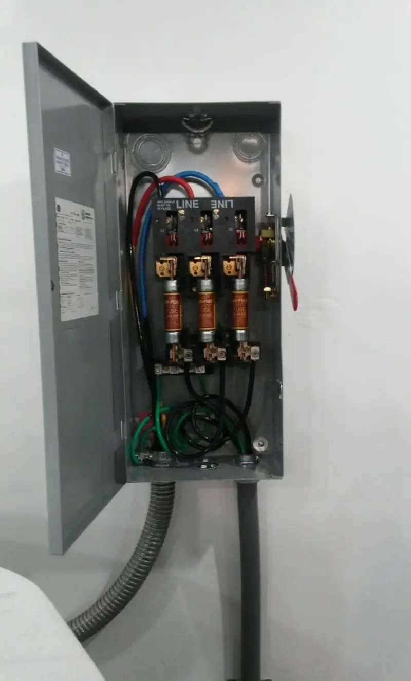 Three-phase disconnect switch installed for Electrical Wiring & Rewiring in Laketon